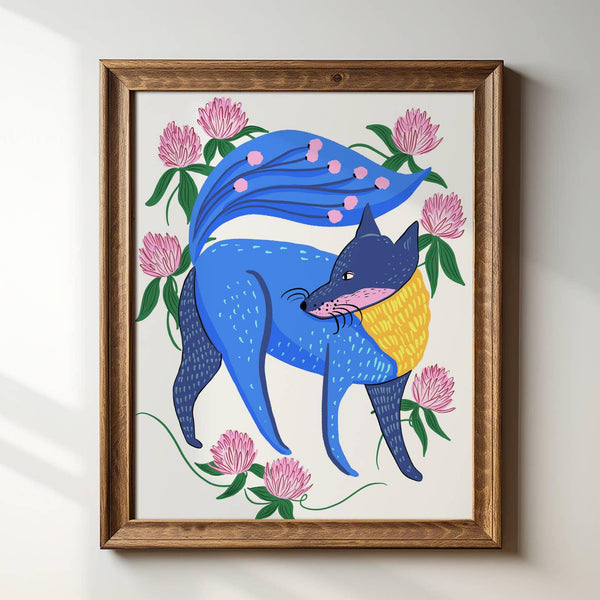 Fox and Clover - 8x10 print