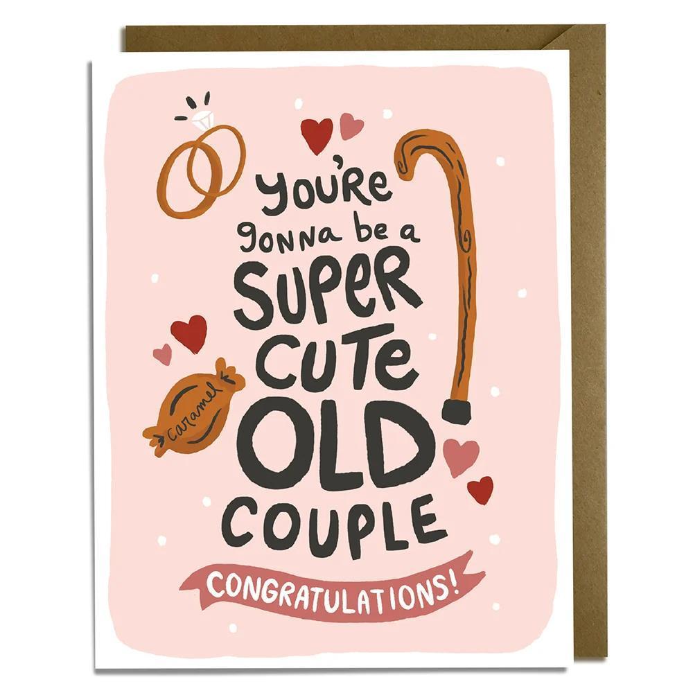 Cute Old Couple - Funny Wedding Card