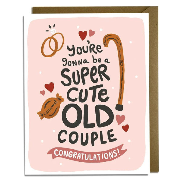 Cute Old Couple - Funny Wedding Card