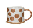 White & Brown Patterned Mugs