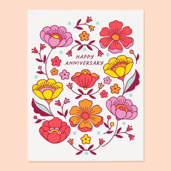 Floral Anniversary Card