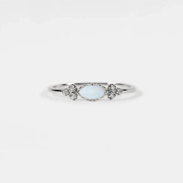 Dainty Marquise Opal Stacking Ring