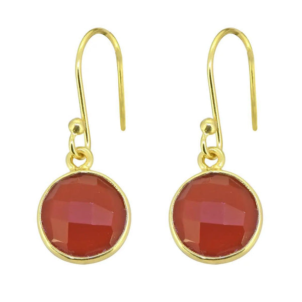 Carnelian 14K Gold Vermeil Dangle Earring