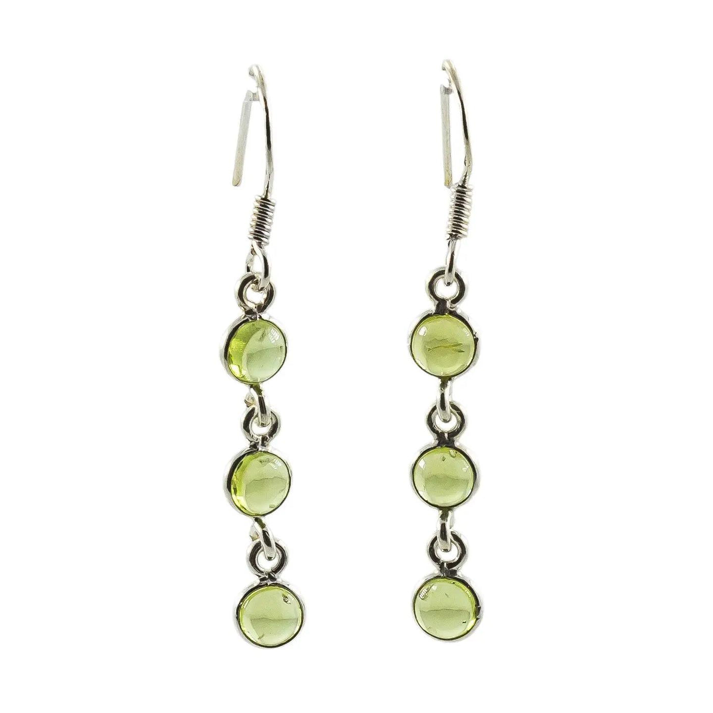 Peridot Sterling Silver Dangling Earrings