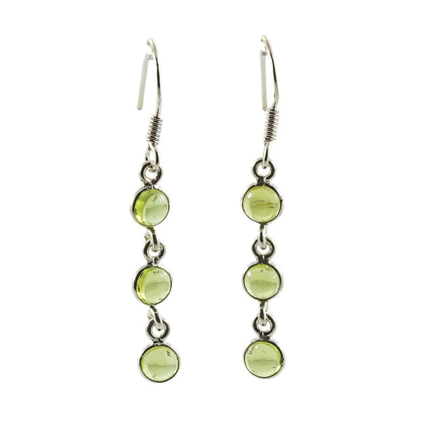 Peridot Sterling Silver Dangling Earrings