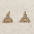 Mini Flower CZ Stud Earrings