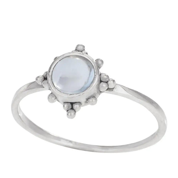 Blue Topaz and Sterling Silver Ring