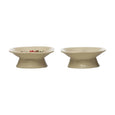 Stoneware Pedestal Dish with Forest Animals