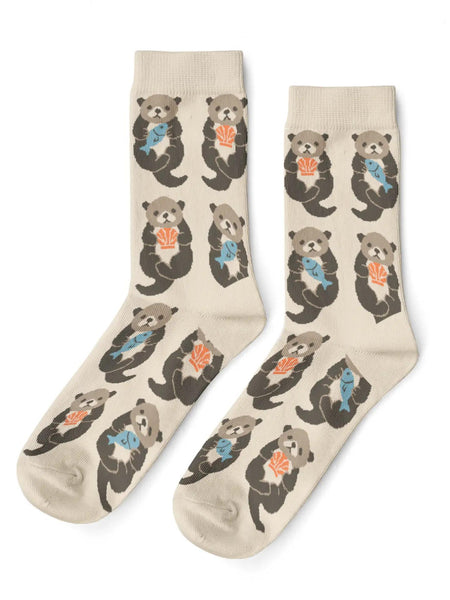 Otter Large Crew Socks
