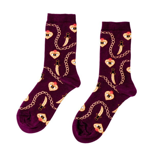 Heart & Dagger - Small Crew Socks