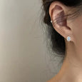 Oval Moonstone Cabochon Stud Earrings