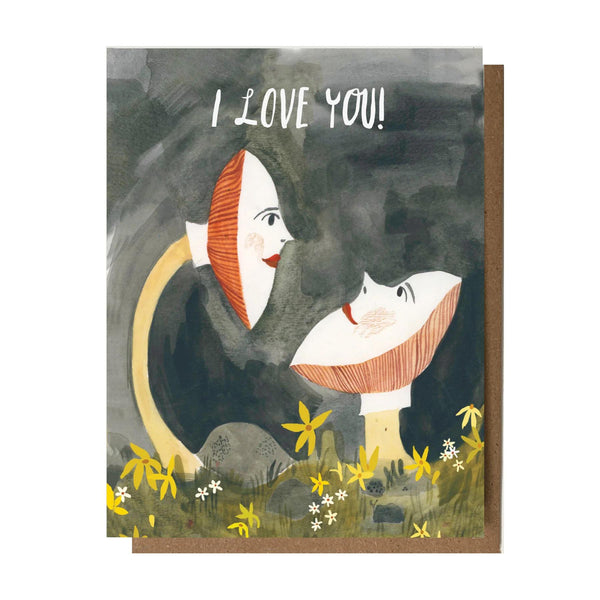 I Love You Mushroom Friends Card