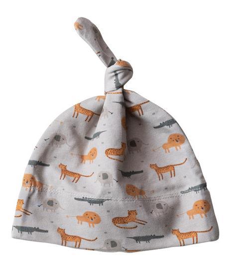 Cotton Blend Knotted Baby Hat, 0-9 Months