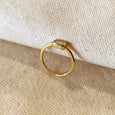 Gold Filled Rectangle Solitaire Ring
