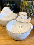 Stoneware Santa and Snowman Bowls
