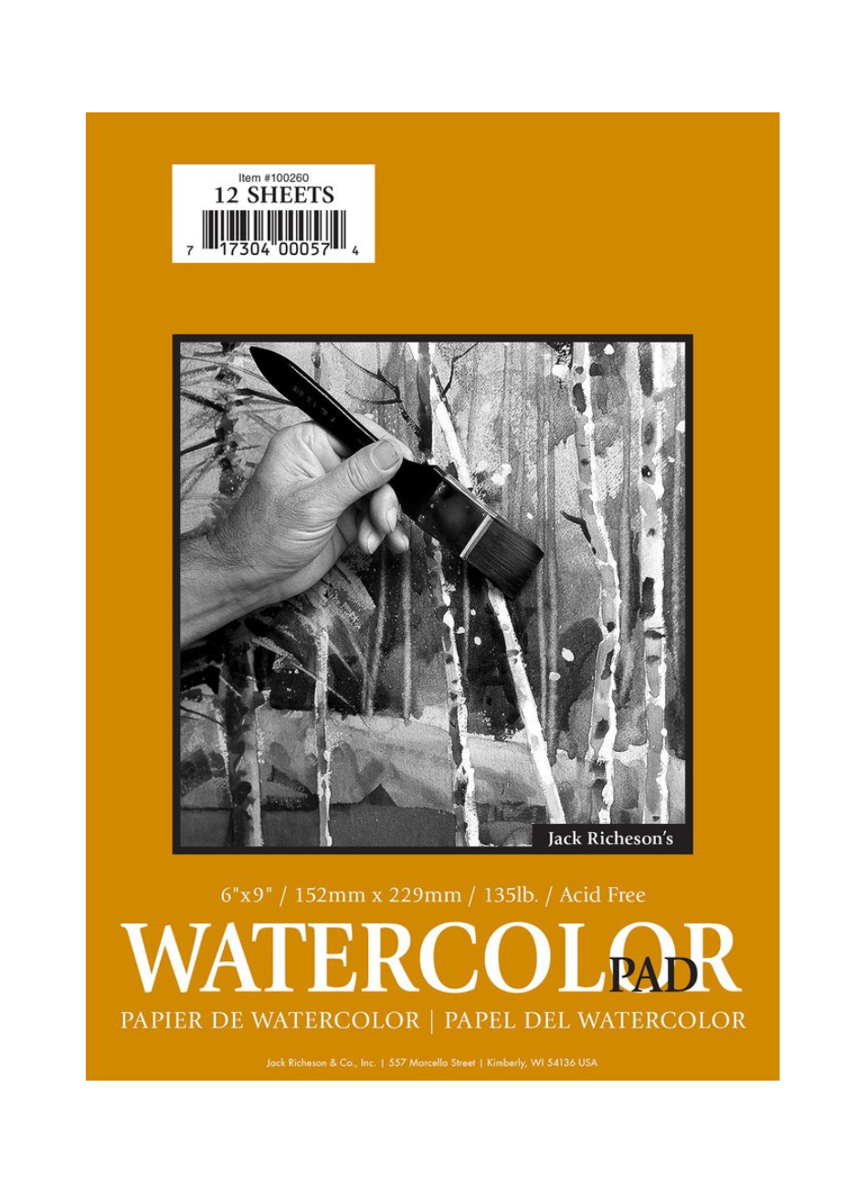 Watercolor Pad - 6x9 (12 Sheets)
