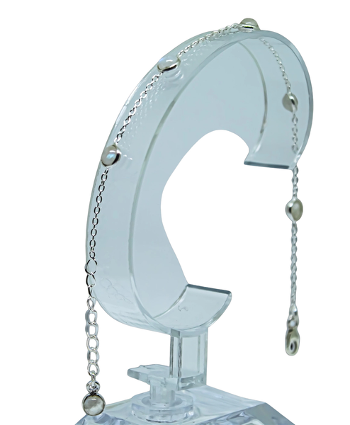 Rainbow Moonstone Sterling Silver Adjustable Bracelet