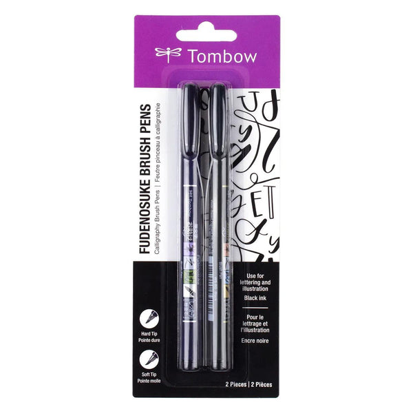 Fudenosuke Calligraphy Brush Pen, 2 pack
