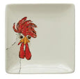 Square Stoneware Chicken Plates