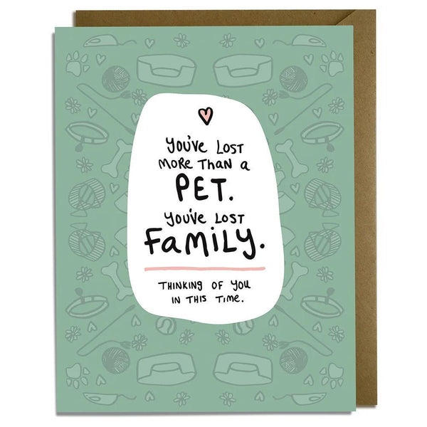 Pet Family Sympathy Card