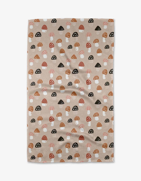 Fall Mushroom Harvest Tea Towel