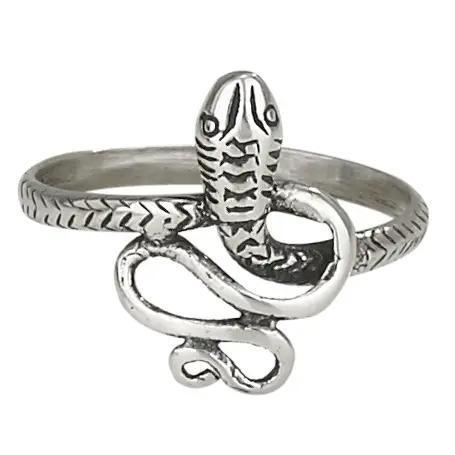 Coiled Snake Sterling Silver Ring