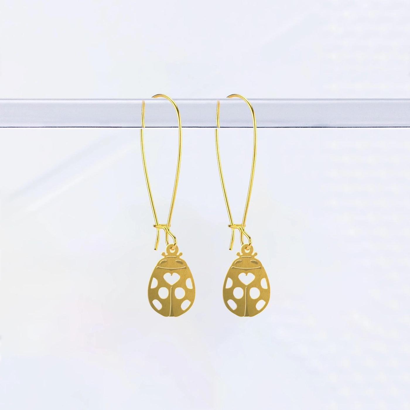 Heart Ladybug Earrings