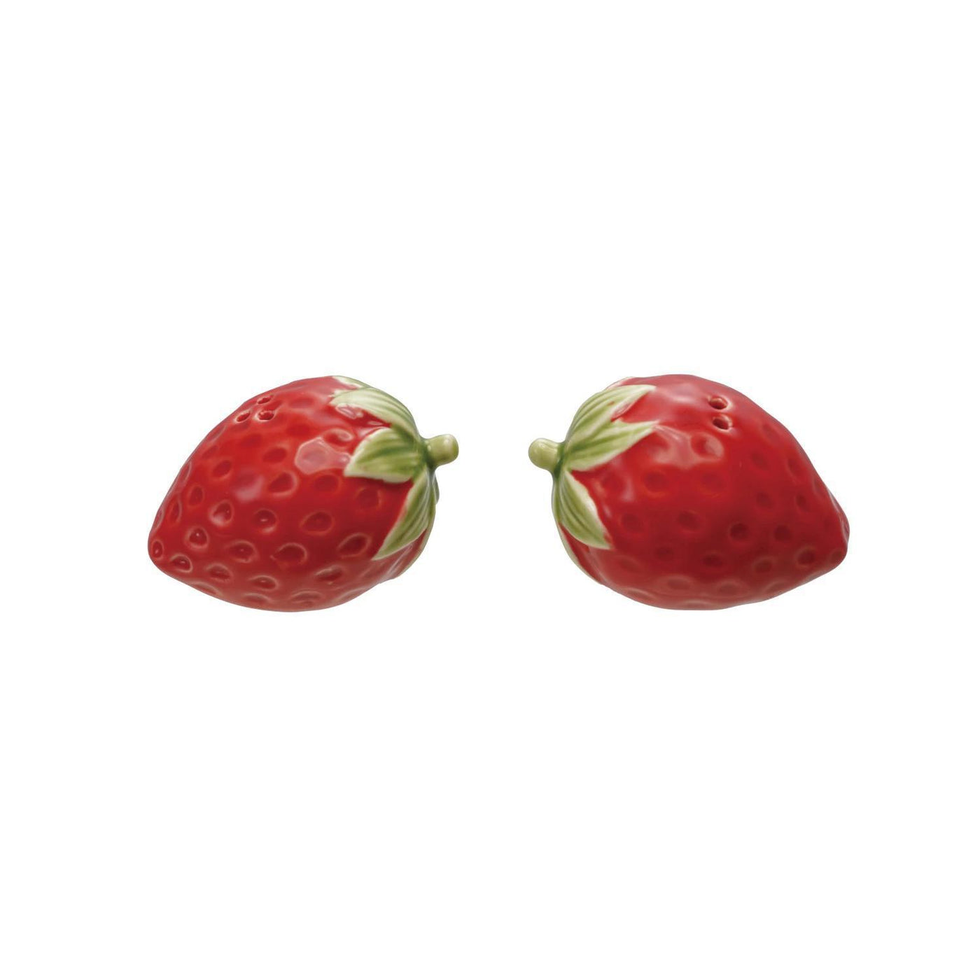 Hand-Painted Strawberry Shaped Salt and Pepper Shakers