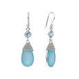 Sterling Silver Aqua Chalcedony Dangle Earring