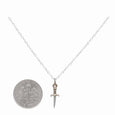 Sterling Silver and Bronze Mini Dagger Necklace