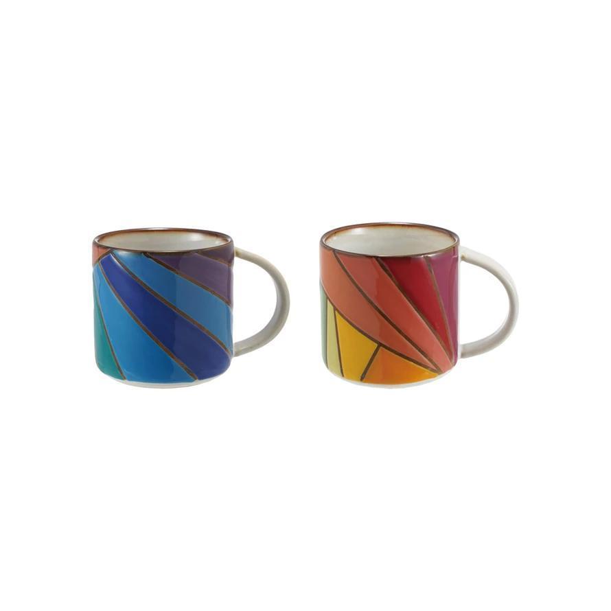 Stoneware Mug With Wax Relief Design 14oz