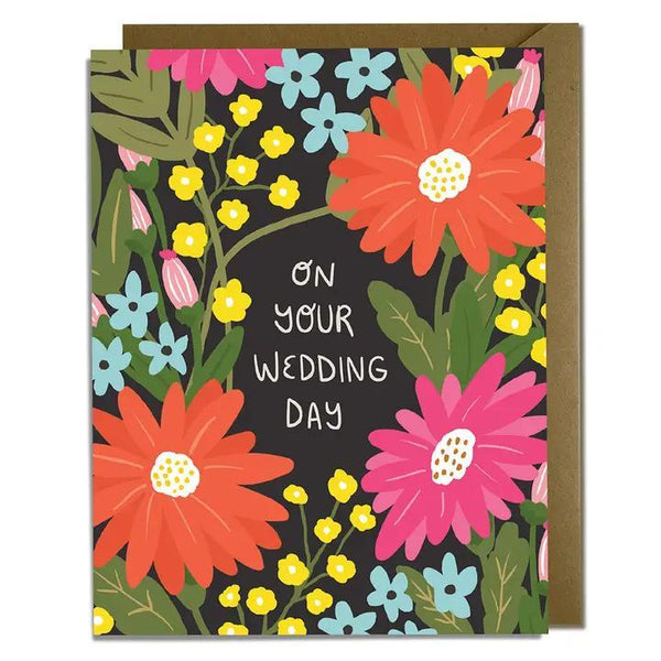 Wedding Day Flowers Card