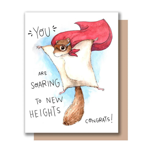 Flying Squirrel Congrats Card