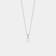 Solitaire Round Opal Pendant Necklace