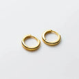 Dainty Minimalist Huggie Hoop Earring in Gold Vermeil