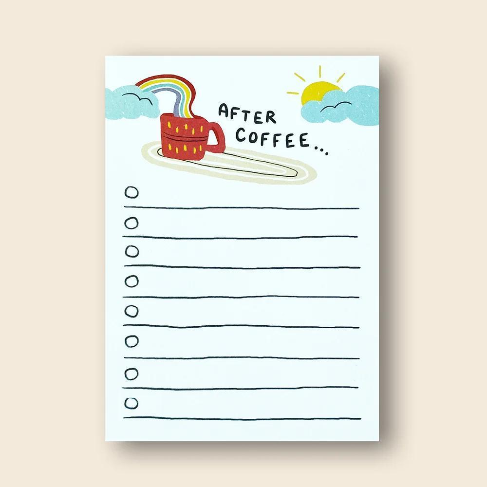 After Coffee Task-Oriented To-Do List Notepad