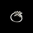 Sterling Silver Leaf Cluster Adjustable Ring