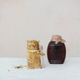 Bear Honey Jar w/ Wood Honey Dipper, Set of 2
