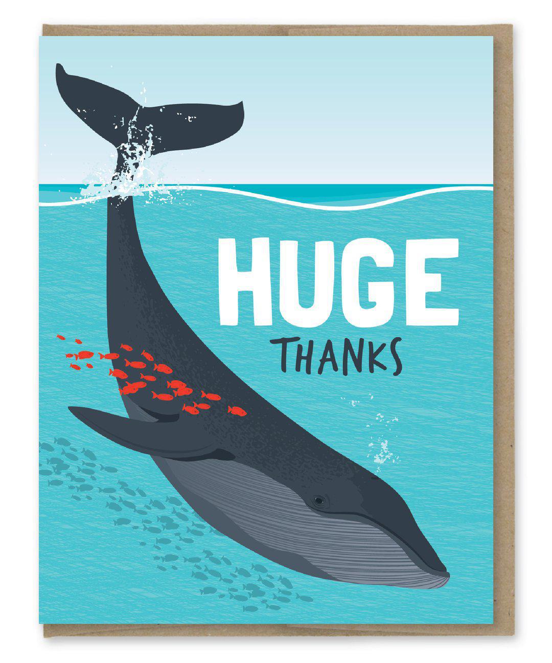 Huge Thanks Whale Card Boxed Set of 8