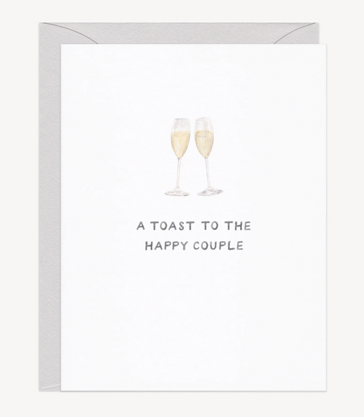 Champagne Toast Wedding Card