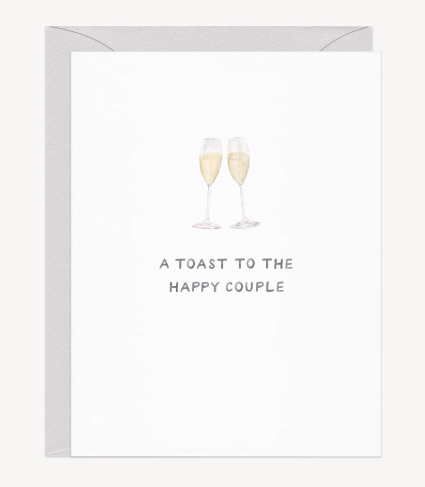 Champagne Toast Wedding Card