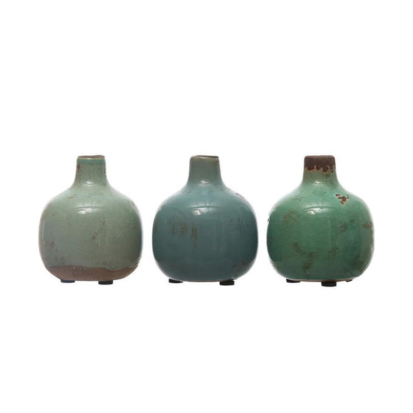 Distressed Finished Terracotta Vase (3 colors)