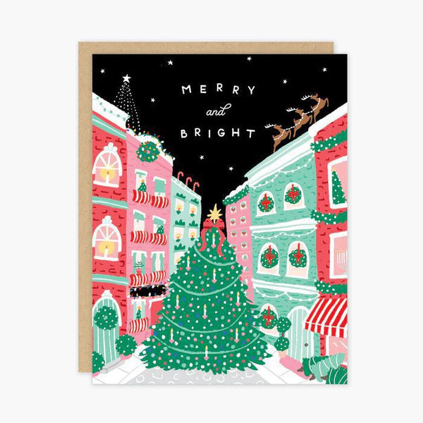 Boxed Town Tree Holiday Cards Boxed Set of 8