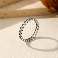 Dual Moissanite Open Circle Ring in Sterling Silver