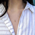Sterling Silver and Bronze Mini Dagger Necklace