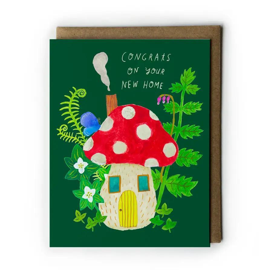 Mushroom House Housewarming Greeting Card