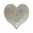 Dotted Stoneware Heart Shaped Dish