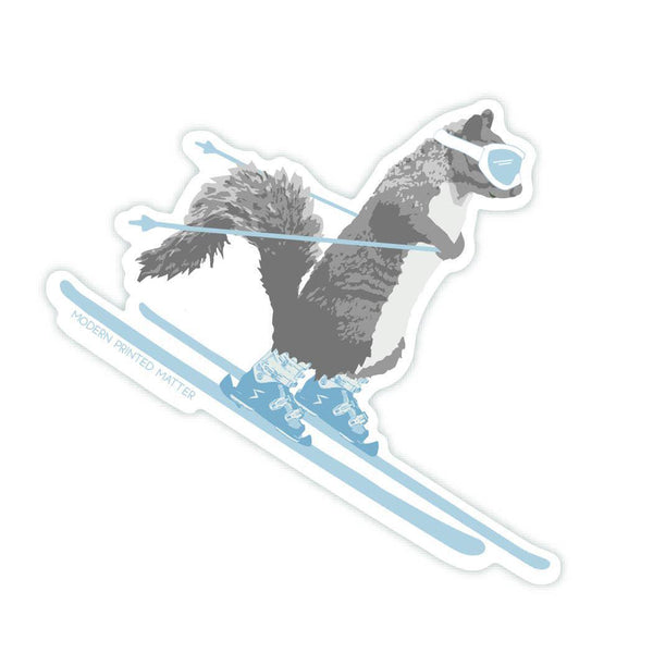 Skiing Squirrel Sticker