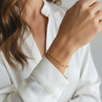 18K Gold Filled Paperclip & Links Chain Bracelet