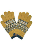 Aztec Pattern Knit Touch Gloves